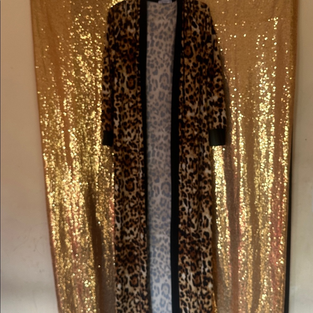 Leopard Print Long Cardigan